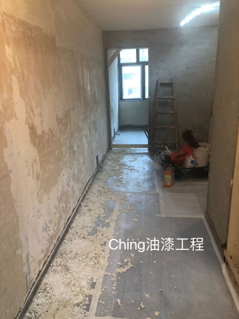 九龍公屋油漆工程-400呎單位施工細節