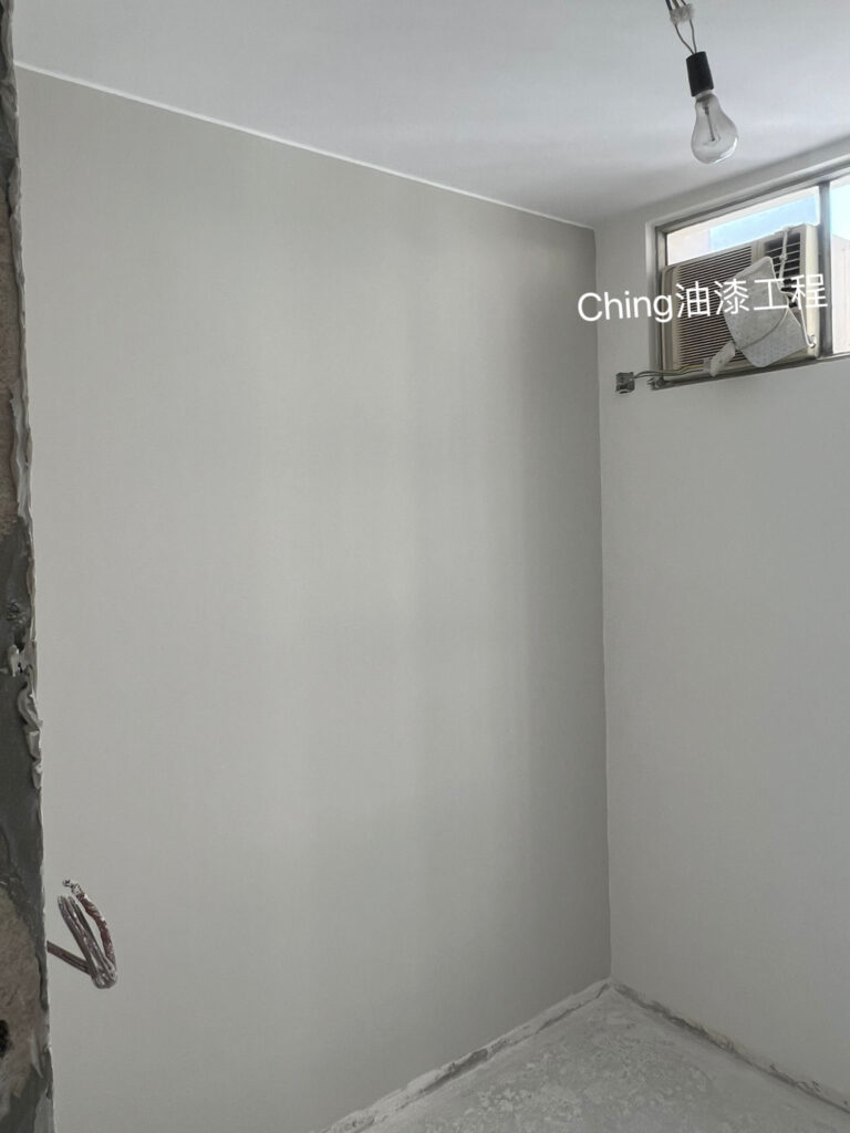 將軍澳三房油漆工程-剷底批灰細節照