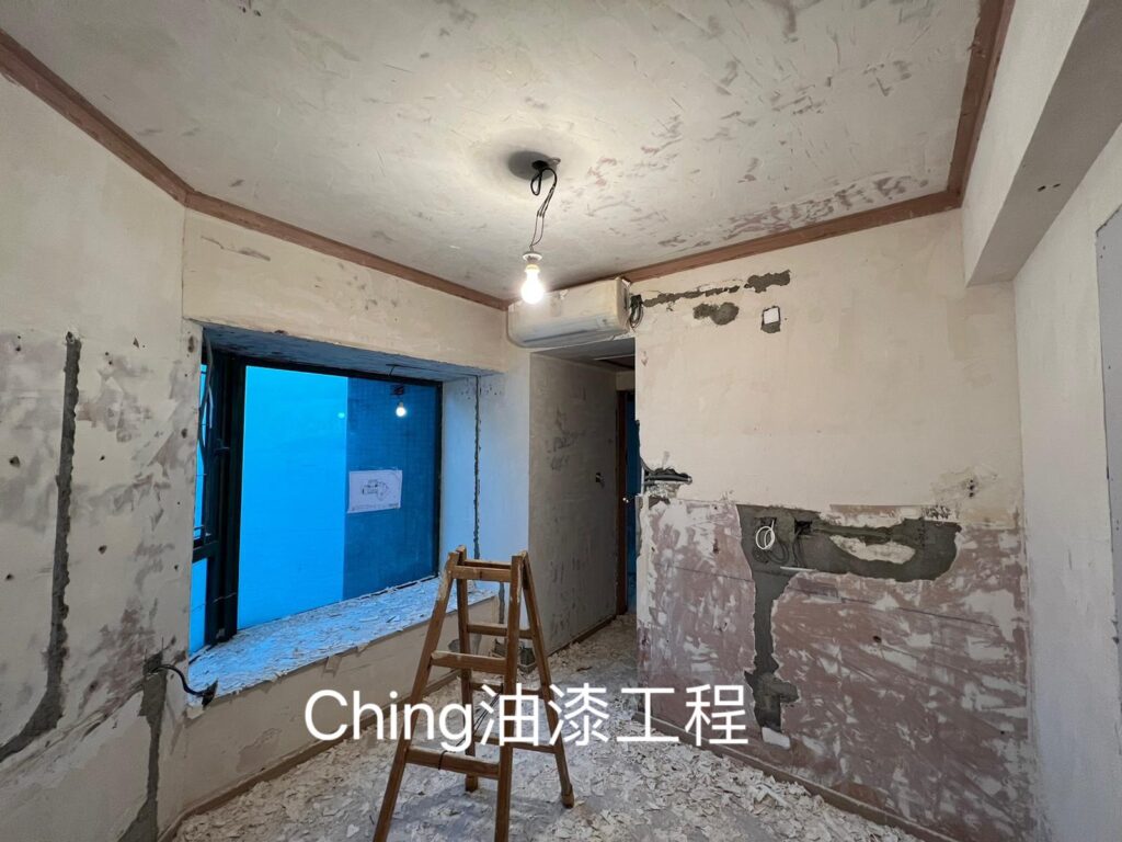油漆工程-680呎海景房剷底批灰油油