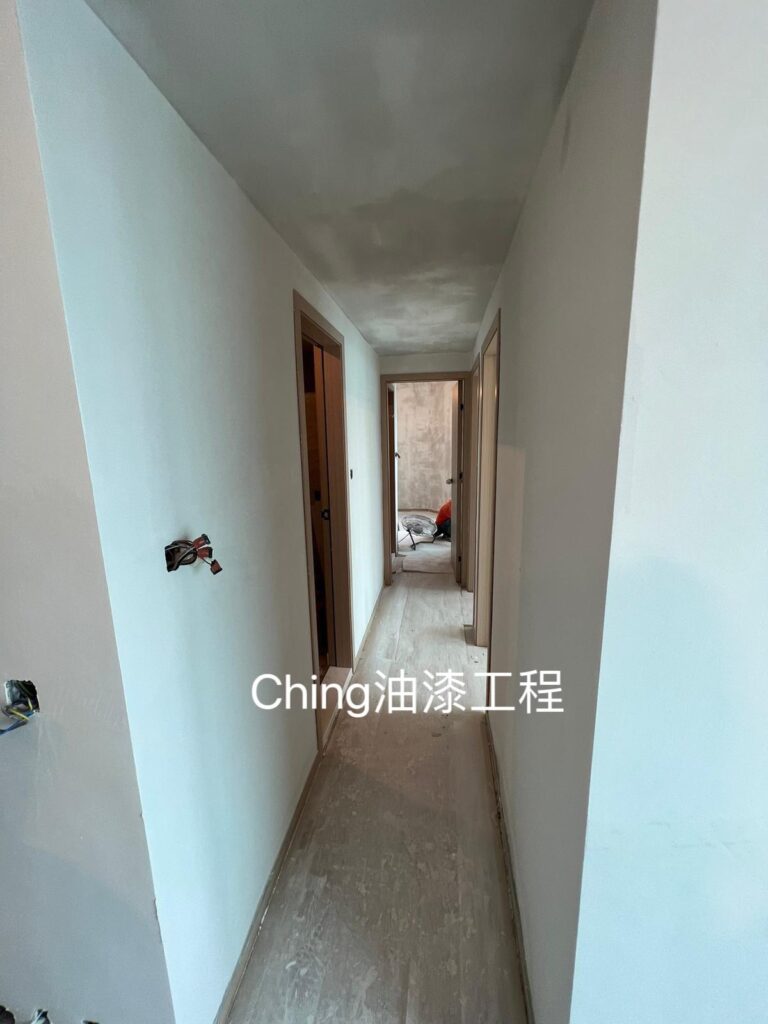 油漆工程-680呎海景房剷底批灰油油