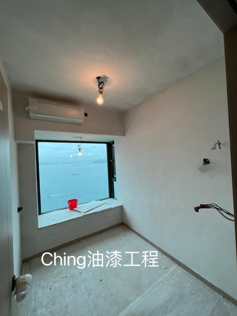 油漆工程-680呎海景房剷底批灰油油