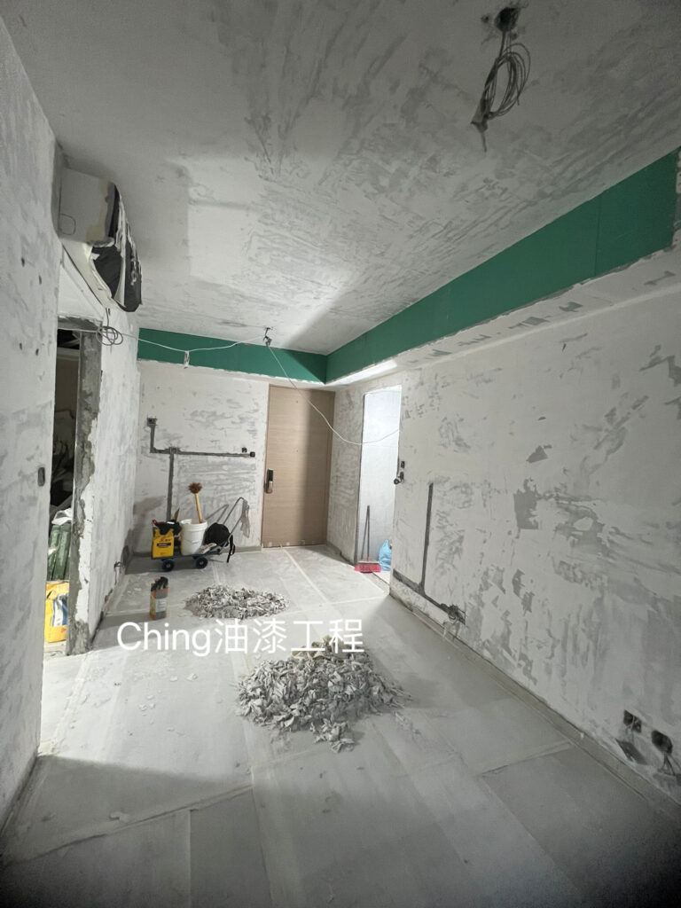 沙田油漆工程-立邦批牆灰施工細節