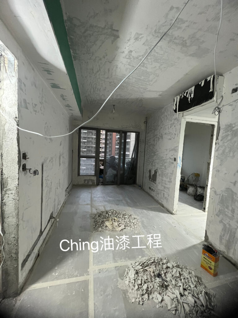 沙田油漆工程-立邦批牆灰施工細節