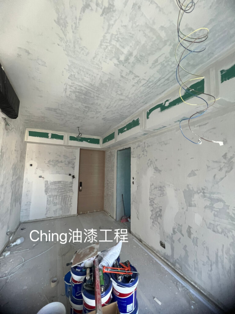 沙田油漆工程-立邦批牆灰施工細節