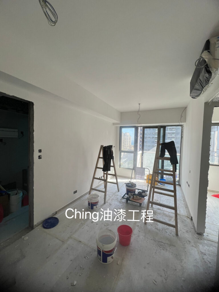 沙田油漆工程-立邦批牆灰施工細節