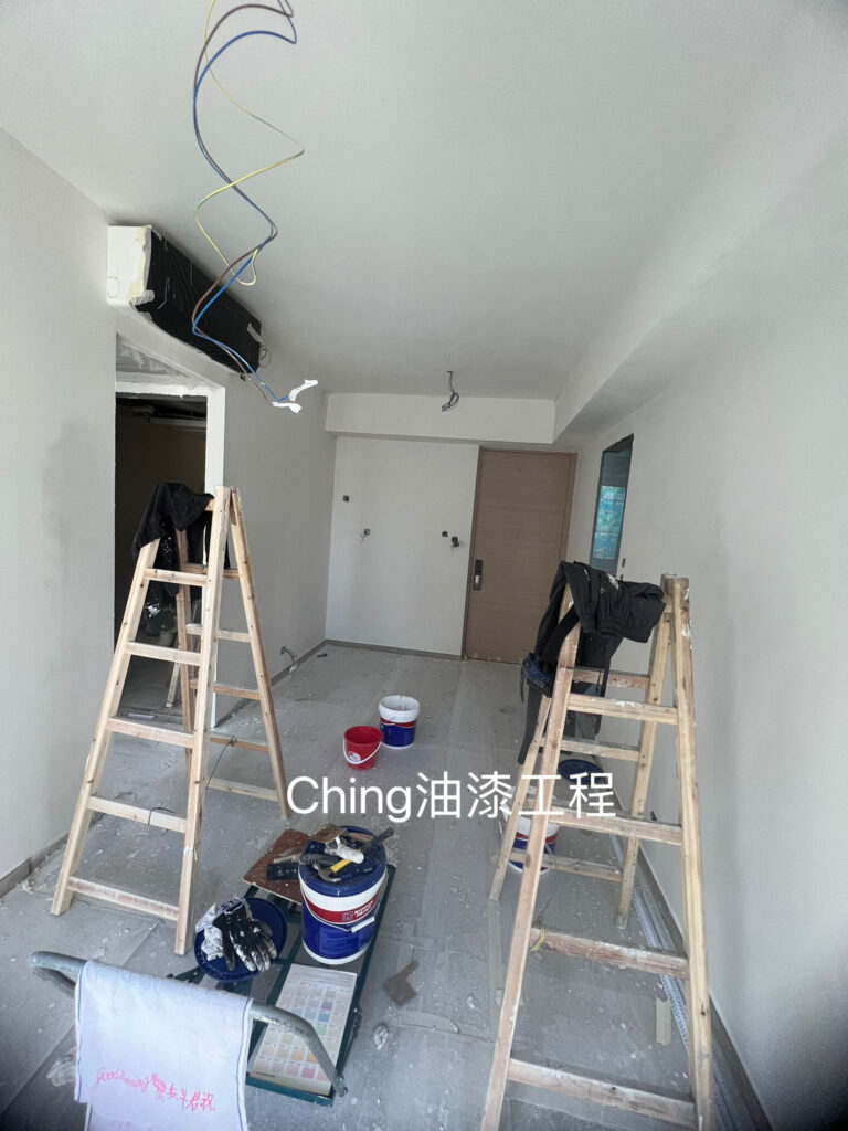 沙田油漆工程-立邦批牆灰施工細節